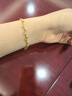 周大福蹦迪珠足金黃金手鏈(工費480)15cm約5.6g EOF1491 曬單實(shí)拍圖