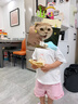 班喜迪女童短袖t恤夏季2025新款兒童半袖上衣洋氣時(shí)髦寶寶衣服夏裝童裝 白小兔 100 曬單實(shí)拍圖