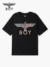 BOY LONDON春夏情侶款涼感炫彩翅膀印花潮牌短袖T恤N01912 黑色 L 曬單實(shí)拍圖
