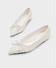 CHARLES&KEITH蝴蝶結(jié)平底尖頭芭蕾舞鞋女七夕禮物CK1-70900540 White白色 36 曬單實拍圖