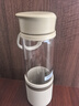 茶花 玻璃杯水杯杯子玻璃杯家用簡約清新森系泡茶杯帶蓋便攜女 灰色【500ml】 曬單實拍圖