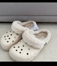 卡駱馳（CROCS）秋冬新品休閑鞋秋冬洞洞鞋貝雅暖絨暖棉|206633 冬日白-11S (建議買(mǎi)大一碼) 36 /37(220mm) 曬單實(shí)拍圖