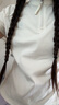 FILA FUSION斐樂潮牌女子針織短袖衫2025秋新款時尚半拉鏈修身T恤 云白色-WT L 170/88A/L 曬單實拍圖