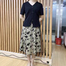 俞兆林（YUZHAOLIN）中年媽媽裝連衣裙洋氣2024新款時(shí)尚中老年女裝夏季半身裙套裝顯瘦 黑色 XL (推薦120斤左右) 曬單實(shí)拍圖