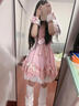 閃動少女（SHANDONGSHAONV）蝴蝶粉色可愛lolita連衣裙溫柔洋裝日系洛麗塔軟妹大小姐公主lo 少女粉+飛機盒 M 曬單實拍圖