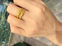 周六福七夕禮物  黃金戒指女款足金琺瑯生肖本命年蛇頭尾相銜指環(huán) 計價T 11號-2.17g 曬單實拍圖