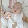 斯比奇撥浪鼓嬰兒嬰幼兒撥浪鼓可啃咬新生兒8手搖鼓硅膠搖鈴寶寶 [二合一]萌萌兔牙膠撥浪鼓-粉 曬單實(shí)拍圖
