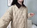 波司登25年新款輕薄羽絨服女短款90絨翻領(lǐng)拼接百搭巴恩風(fēng)外套B250135334 金沙卡其|7C91【暢銷(xiāo)色】 S 160/84A 體重約100-110斤 曬單實(shí)拍圖