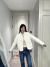 鴨鴨品牌輕薄羽絨服女士短款春秋2025新款小香風(fēng)時尚翻領(lǐng)羽絨內(nèi)膽外套 米色 L (165) 曬單實拍圖