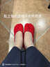 西域駱駝日系復(fù)古軟底分趾女鞋2025春夏新款防滑百搭一腳蹬單鞋馬蹄豆豆鞋 酒紅布-駱駝官方品牌官網(wǎng)旗艦 37 曬單實拍圖