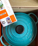 酷彩（Le Creuset）進(jìn)口琺瑯鍋鑄鐵22/24/26cm圓形鍋湯鍋燜蒸燉煮鍋燉鍋煲湯微壓鍋 【3-5口之家】加勒比藍(lán) 24cm 曬單實(shí)拍圖