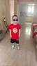 G.DUCKKIDS哪吒t恤兒童套裝夏裝2025新款夏季男女童純棉短袖休閑運(yùn)動(dòng)兩件套t 紅色T恤哪吒11+黑短褲A171 110 (建議身高95-105CM) 曬單實(shí)拍圖