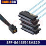 CableCCMiniSAS HD 12GB連接線 SFF-8643轉(zhuǎn)4SAS SATA LSI Adaptec線 SFF-8087對4SATA 服務(wù)器連接線 SFF-8643對4SAS（50cm）  曬單實(shí)拍圖
