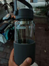 北鼎（Buydeem）泡茶隨手杯 茶水分離水杯大容量玻璃杯高顏值茶杯便攜辦公禮物 【水墨灰】暢快飲|茶水分離630ml 曬單實(shí)拍圖