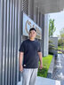 MR.25重磅美式復古短袖T恤男夏季寬松胖子大碼ins潮牌加肥加大半袖體恤 黑色 XL 曬單實拍圖