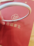 老福黃金足銀手鐲古法素圈女實(shí)心999純銀磨砂媽媽生日禮物 圈口58# 25g 曬單實(shí)拍圖