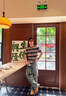 OEMG 美式條紋短袖t恤男士夏季潮流牌痞帥重磅高級(jí)感五分?；臧胄湟律?藍(lán)色 XL [建議110-130斤] 曬單實(shí)拍圖