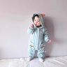 G.DUCKKIDS小黃鴨童裝嬰兒衣服秋季新生兒連體衣長袖外套春秋滿月寶寶外出服 綠色 73cm 73尺碼7-9個月建議寶寶13-1 曬單實(shí)拍圖