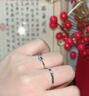 中國黃金（CHINA GOLD）S925銀攜手蝴蝶情侶戒指時(shí)尚輕奢銀對(duì)戒七夕情人節(jié)生日禮物送愛人 攜手蝴蝶戒指【情侶一對(duì)】 曬單實(shí)拍圖