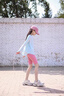 優(yōu)優(yōu)1點(diǎn)（Yoyo one）女童防曬衣夏季罩衫薄款運動(dòng)長(cháng)袖兒童冰絲涼感速干衣 19690藍色防曬T恤 【UPF50+】 150 曬單實(shí)拍圖
