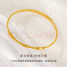 CRD克徠帝黃金方珠彈力珠手鐲記憶彈力足金手鐲串珠手鏈七夕禮物 4.5g 曬單實(shí)拍圖