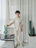 G.DUCKKIDS男童冰絲睡衣三件套夏季2025新款兒童短袖長褲家居服青少年空調(diào)服 248015熊貓款【三件套】 140 cm 曬單實(shí)拍圖