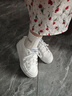 adidas NIZZA PLATFORM厚底增高運動帆布鞋男女阿迪達斯三葉草   白   35.5 曬單實拍圖