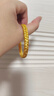 中鑫珠寶麥穗編織黃金手鐲足金拉絲手環(huán)3D硬金麻花點(diǎn)鉆首飾送女友 金重8.27克（52圈號(hào)） 曬單實(shí)拍圖