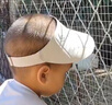 如山兒童防曬帽子夏季寶寶無骨戶外空頂防曬帽鴨舌大帽檐女童男款 曬單實拍圖