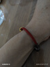 適用于配繩爆款生生手繩不銹鋼絲繩手鏈黑色黃金轉運珠皮繩 【紅色】成品 16cm 曬單實(shí)拍圖