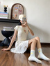 江狗襪子女春夏2025新款中筒襪新中式花卉甜美清新無骨女士長襪夏季 微風(fēng)（7a抗菌/無骨縫制） 均碼 5雙 曬單實拍圖