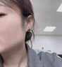 伊燦氣質(zhì)名媛黑色鋯石三角耳釘女個性高級感2025新款爆款輕奢小眾耳飾 黑色三角形耳釘 曬單實拍圖