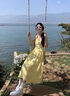 邦帛世吊帶連衣裙女夏季海邊度假溫柔風(fēng)法式氣質(zhì)A字裙收腰顯瘦沙灘裙子 吊帶連衣裙 L 曬單實(shí)拍圖