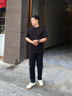 羅蒙純棉t恤男短袖240G重磅精梳棉半袖黑色純色全棉夏季寬松大碼體恤 黑色 L （115-135斤） 曬單實(shí)拍圖