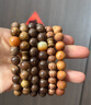 虞漫復古國風(fēng)木珠子雞翅木竹節菩提散珠diy手串手鏈項鏈編繩圓珠材料 檀木 20顆 曬單實(shí)拍圖