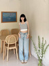 Calvin KleinJeans25春夏女士潮流美式復(fù)古ck純棉淺藍(lán)色寬松牛仔褲47B926G VSJ-牛仔淺藍(lán) 25 曬單實拍圖
