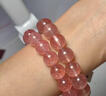 亞梵尼收藏級天然草莓晶手鏈女款粉晶桃花石手串送女友送老婆生日禮物 【遇良緣】粉透款-天然草莓晶12mm 曬單實(shí)拍圖