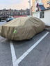 HAPOWER汽車牛津布車衣全車罩防曬防雨隔熱防塵加厚遮陽(yáng)車套外罩通用四季 【米卡色】600D高密度PVC涂層牛津布+贈(zèng)收納袋 【加厚款最好牛津布】防暴曬防大雨防冰雹*四季通用 曬單實(shí)拍圖