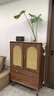歐佳頓斗柜客廳收納柜小立柜復古藤編實(shí)木腿置物柜臥室靠墻儲物柜抽屜柜 【藤編門(mén)】斗柜 單門(mén)二抽 曬單實(shí)拍圖