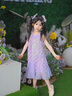 G.DUCKKIDS美人魚(yú)公主裙女童連衣裙夏季24新款兒童服裝背心愛(ài)莎裙子洋氣夏裝 藍色 120 建議110-120cm6-7歲 曬單實(shí)拍圖