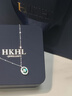 HKHL 925銀祖母綠項鏈女士寶石吊墜高級感鎖骨鏈七夕情人節(jié)禮物送女友 祖母綠寶石項鏈 曬單實拍圖