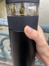 智品迪德國雙層玻璃杯家用隔熱防燙鵝蛋茶水分離杯子大容量鋼化玻璃杯 400ml本色/不顯溫+長濾網(wǎng) 曬單實拍圖