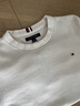 TOMMY HILFIGER【柔軟純棉】25秋冬男撞色條紋學(xué)院風(fēng)針織衫/情侶款純色毛衣 【簡約合身毛衣】天幕白8P0 2XL （推薦：180-200斤） 曬單實(shí)拍圖