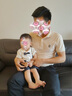 迪士尼（Disney）小男童西裝夏寶寶1周歲宴禮服春秋2抓周衣服嬰幼兒童生日紳士套裝 白襯豎條背帶 80 建議75cm 曬單實(shí)拍圖