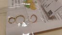 潮宏基 圓環(huán)18K金耳釘耳環(huán)女士玫瑰金彩金耳飾時(shí)尚通勤送女友生日禮物 單只款 曬單實(shí)拍圖