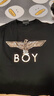 BOY LONDON夏季男女同款T恤燙金老鷹logo印花百搭潮流休閑百搭短袖N(xiāo)01032 黑印金 M 曬單實(shí)拍圖