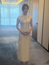 泰勒馬丁香檳色新中式旗袍訂婚禮服2025新款新娘敬酒服秀禾服婚紗主紗婚服 白月光 S 曬單實(shí)拍圖