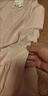 無(wú)印良品（MUJI）女式 涼感平紋套頭短袖連衣裙 女裝裙子長(zhǎng)裙純棉寬松涼感物語(yǔ)夏季 橙色條紋 L (165/88A) 曬單實(shí)拍圖