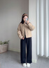 波司登（BOSIDENG）2025新款輕薄羽絨服女短款90絨翻領(lǐng)菱格巴恩風(fēng)保暖外套B250135332 金沙卡其|7C91【暢銷色】 M 165/88A 曬單實拍圖