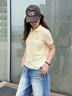 雪中飛polo衫t恤女短袖夏季2025新款黃色運動體恤衫女士正肩超好看上衣 檸檬黃086F (花語口袋) XL -170/92A-推薦130-150斤 曬單實拍圖